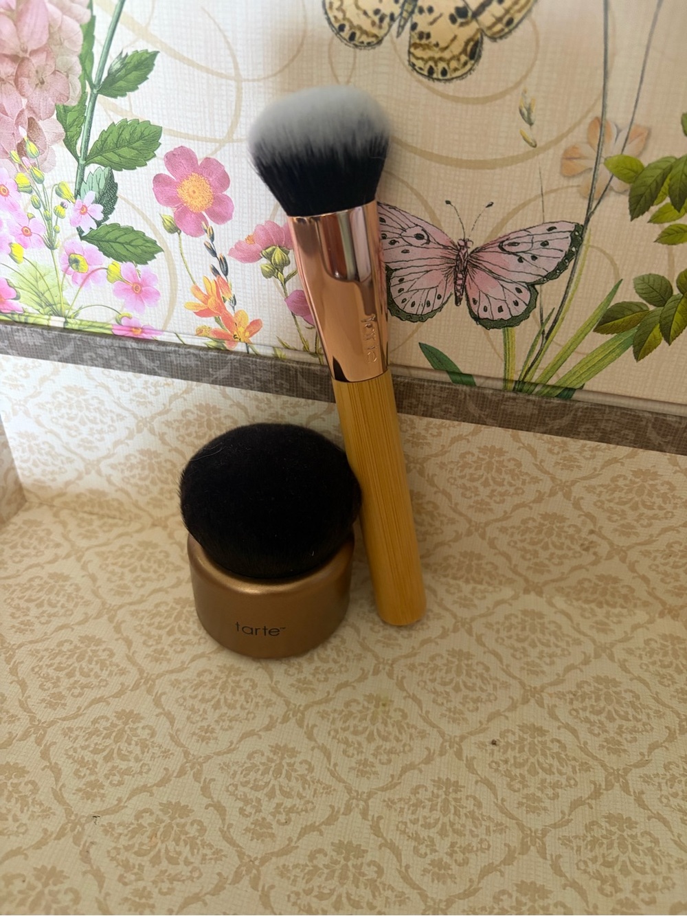 Tarte Buff & Bronze Kabuki Brush Body + Foundation Brush New Bundle